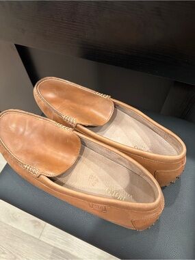 Polo by Ralph Lauren Cognac Brown Leather Slip-On Loafers